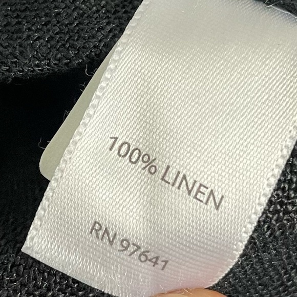 J.Jill Vest Cardigan Linen Waterfall Draped Open Front Asymmetrical Sleeveless - Picture 5 of 12